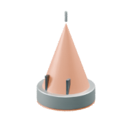 Spitz zulaufende Raketennase